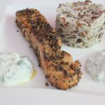 Gepfeffertes Limetten Lachs Filet mit Joghurt Dip