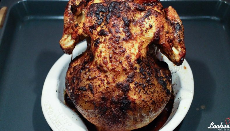 Knuspriges Brathähnchen aus dem Ofen Knuspriges Brathähnchen aus dem Ofen