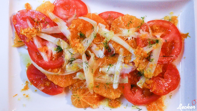 Orangen-Tomaten-Salat mit Fenchel