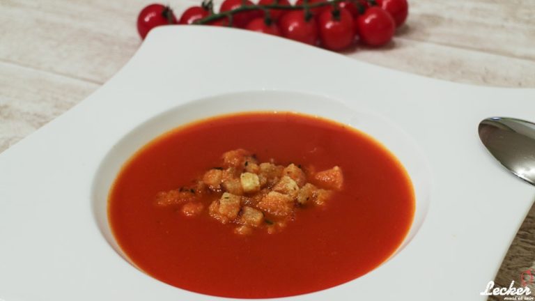 Tomatensuppe mit Croutons - Leckere Koch &amp; Grill Rezepte