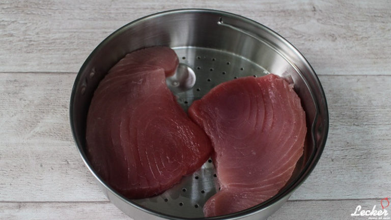 Geräucherter Thunfisch und Sprossen - Thunfisch roh