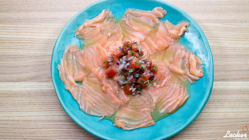 Ceviche vom Lachs mit Tigermilch