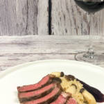 Rumpsteak mit Pilzrisotto und Portweinreduktion