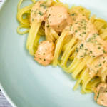 Pasta mit Lachs Sahne Sauce