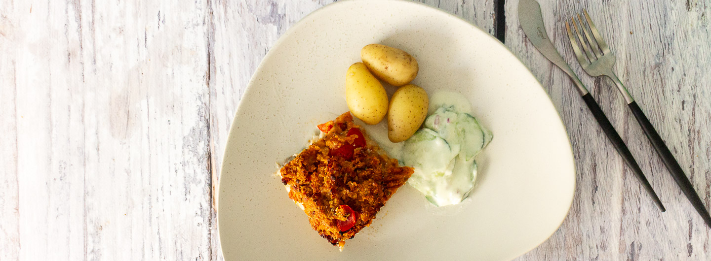 Seelachs aus dem Backofen mit Tomatenkräuterkruste