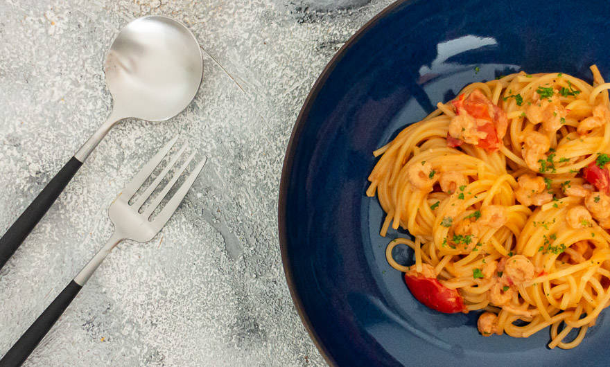 Pasta mit Krabben aus Büsum Rezept