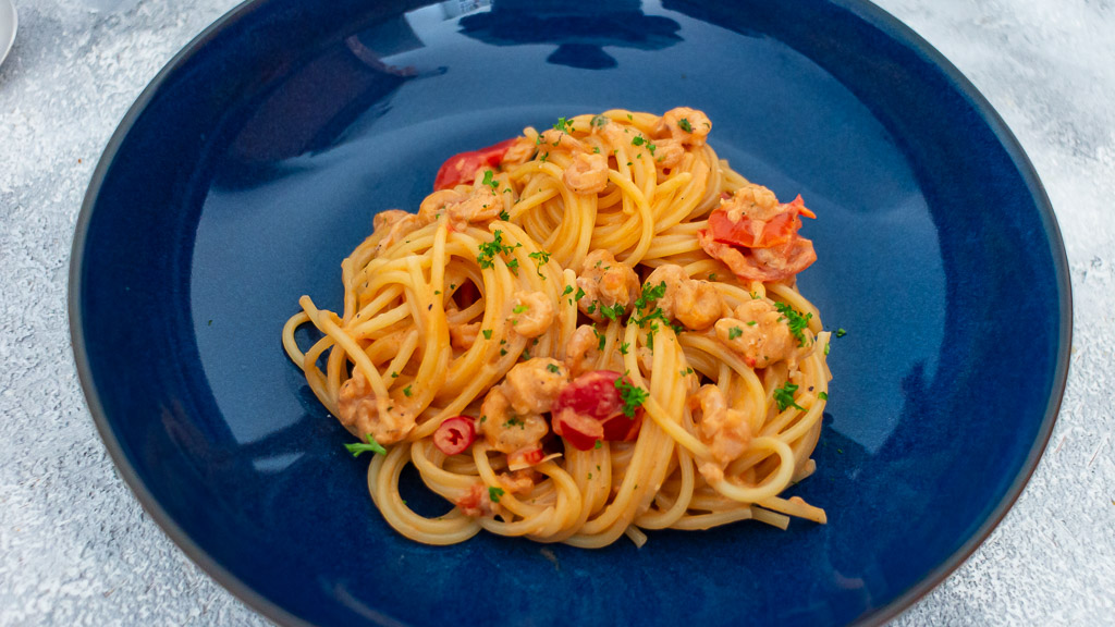 Pasta mit Krabben aus Büsum Rezept