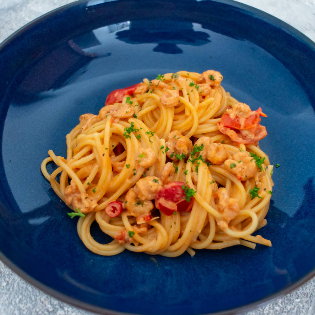 Leckere Pasta mit Krabben - Leckere Koch &amp; Grill Rezepte