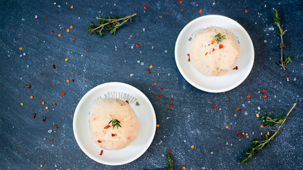 Bananensorbet mit Thymian und Chili bzw. klassisch