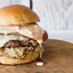 Double-Cheese Reuben-Burger